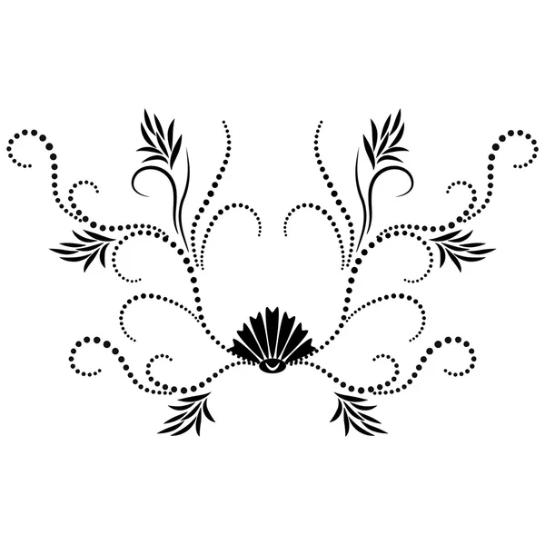 Adorno floral decorativo — Vector de stock