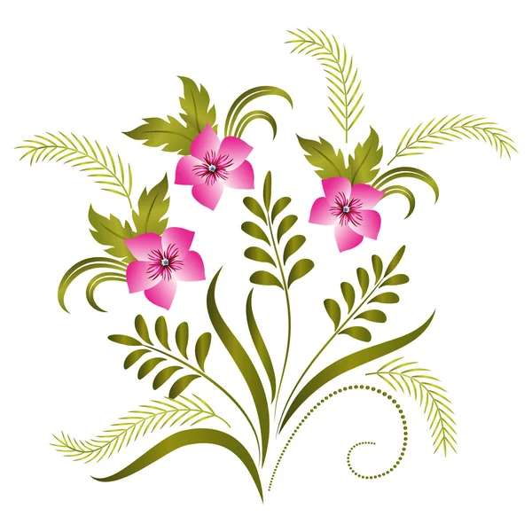 Adorno floral decorativo — Vector de stock