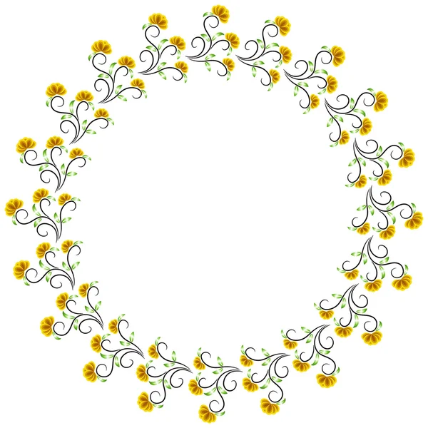 Adorno floral decorativo — Vector de stock