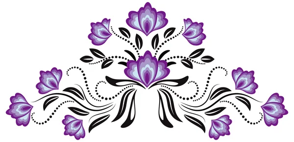 Adorno floral decorativo — Vector de stock