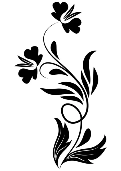 Adorno floral decorativo — Vector de stock