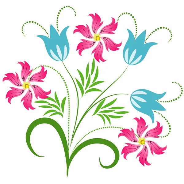 Dekorativní květinová ozdoba — Stockový vektor