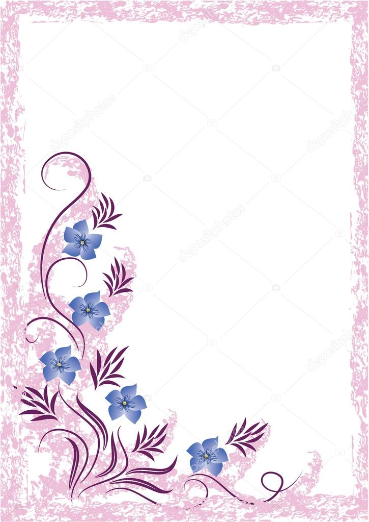 Decorative corner floral ornament
