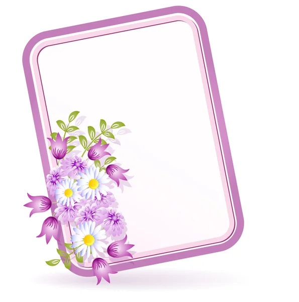 Tarjeta con flores — Vector de stock