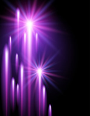 parlayan yıldızlar ve neon şeritler ile parlayan arka plan