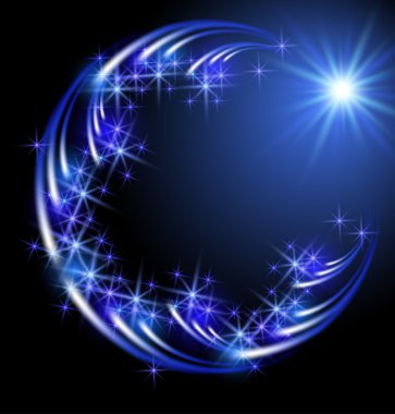 Selam ve havai fişek ile parlayan arka plan.