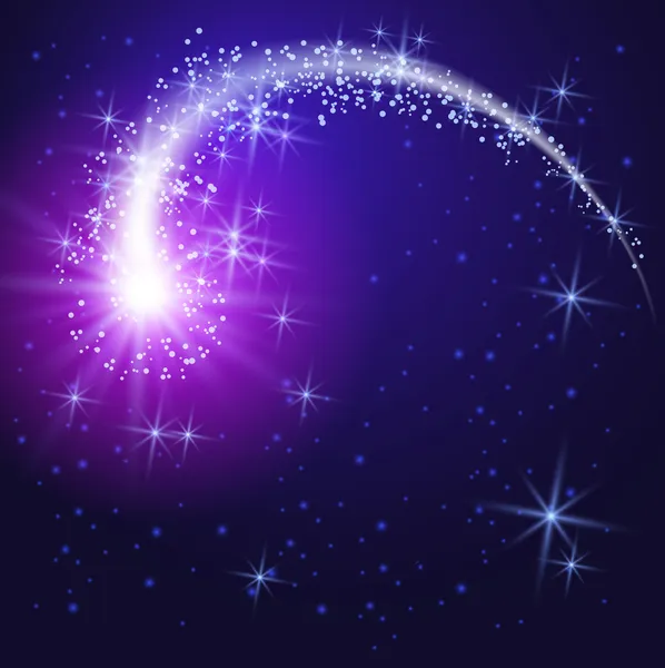 uçan comet ve parlayan yıldızları