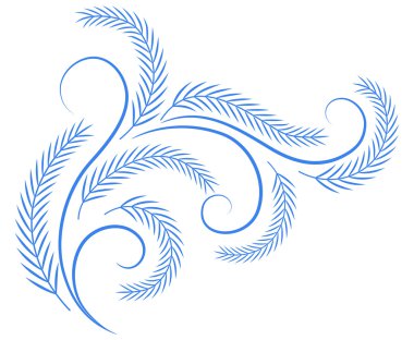 Dekoratif köşe çiçek süsleme