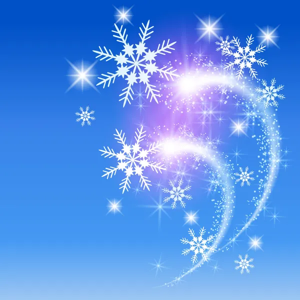 Flocons de neige et salut — Image vectorielle