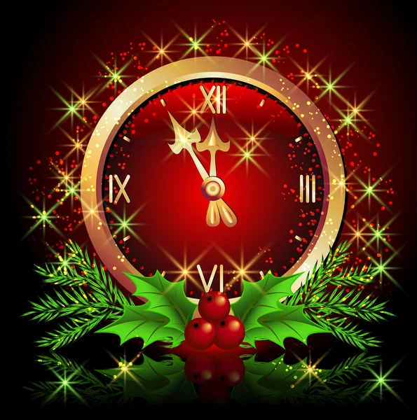 Kırmızı Noel kartı ile chimes