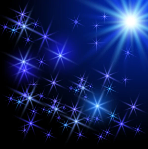 Bakgrund med lysande stjärnor — Stock vektor