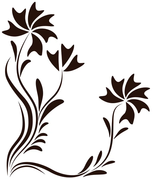 Декоративный цветочный орнамент — стоковый вектор