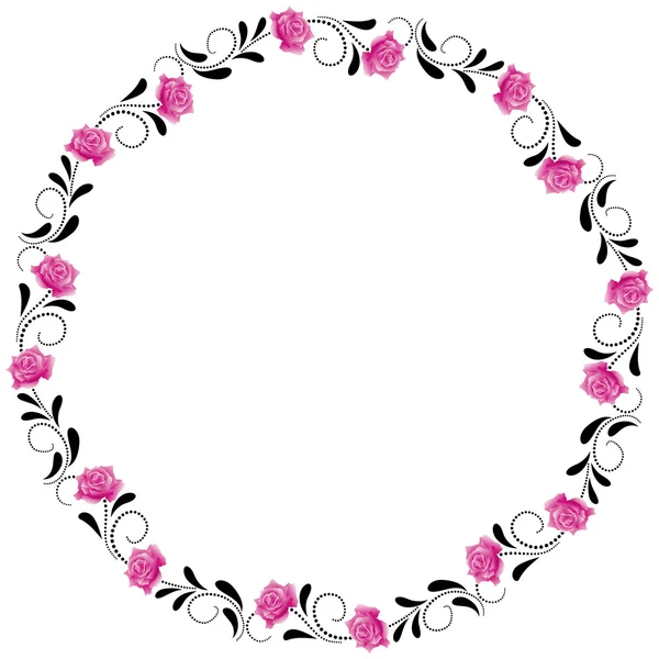 Decorative round frame — Stock Vector