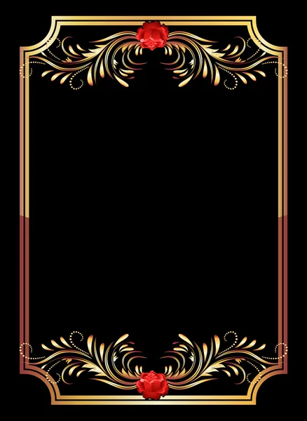 Fundo com ornamento dourado — Vetor de Stock