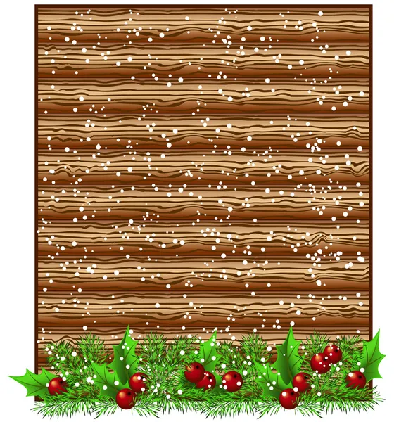 Kerstmis houten bord — Stockvector