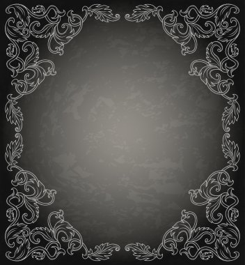 Vintage ornament frame retro tarzı