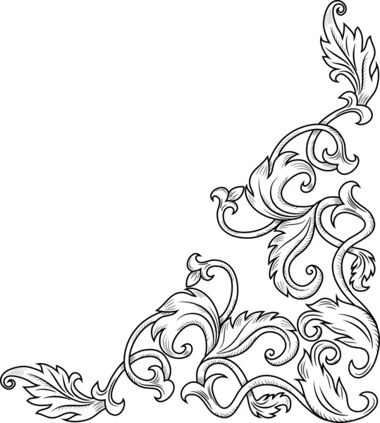 Decoratieve hoek ornament — Stockvector