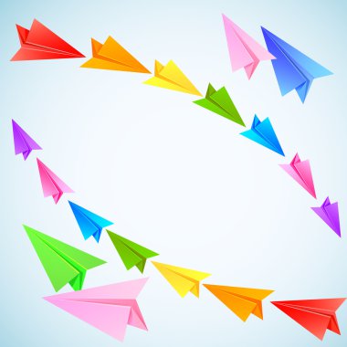 renkli kağıt uçak