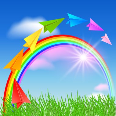 Kağıt Uçak ve gökkuşağı