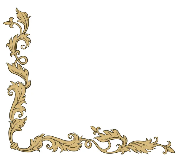 Decorativo ornamento angolo — Vettoriale Stock