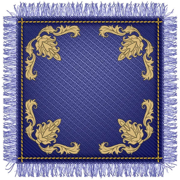 Jeans tissu avec frange — Image vectorielle