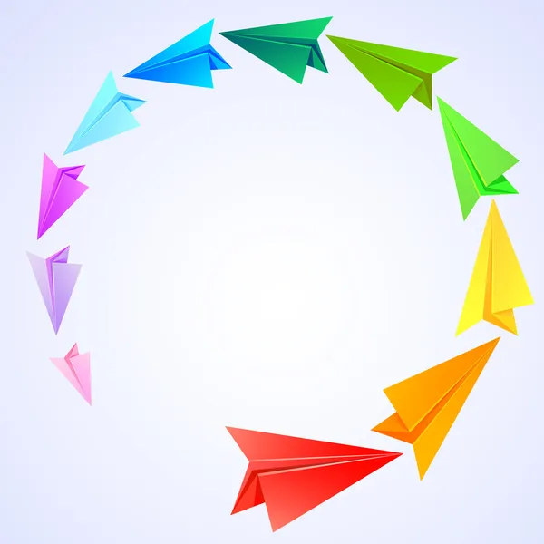 renkli kağıt uçak  