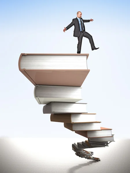 Balance sobre libros — Foto de Stock