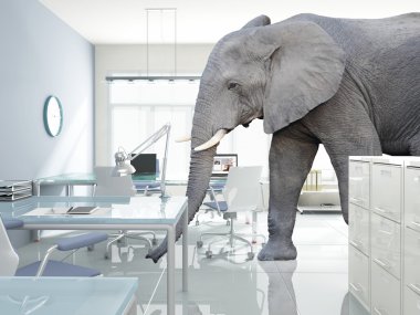 elephant in a room clipart
