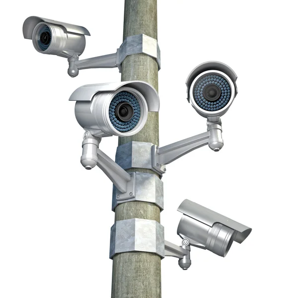 Cctv su bianco — Foto Stock