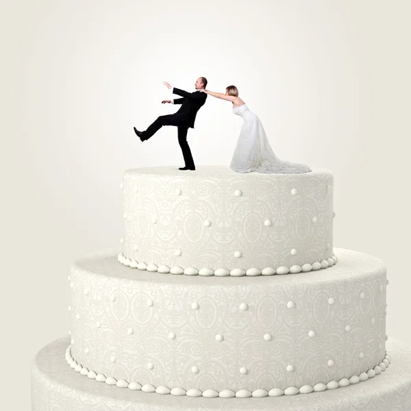 Wedding funny cake — Stock Photo, Image