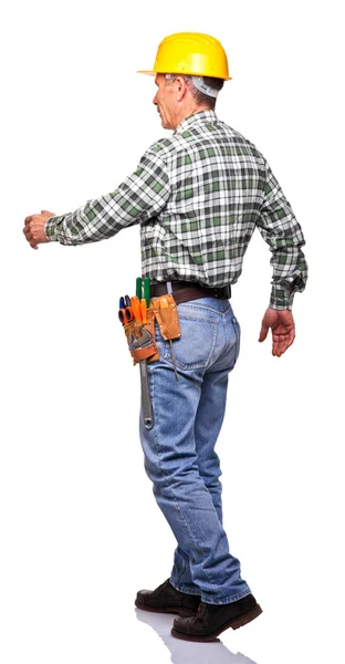 Walking handyman — Stock Photo, Image