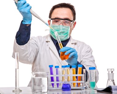 bilim adamı iş başında