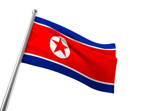 Nordkorea flagga — Stockfoto