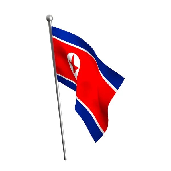 Nordkoreanische Flagge — Stockfoto