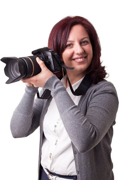 woman with camera