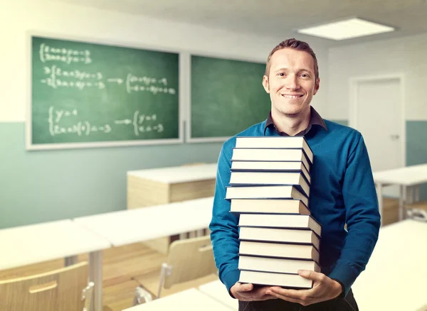 Lehrer und Bücher — Stockfoto