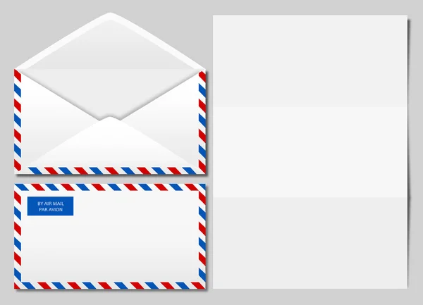 Envelope de correio aéreo vetorial — Vetor de Stock