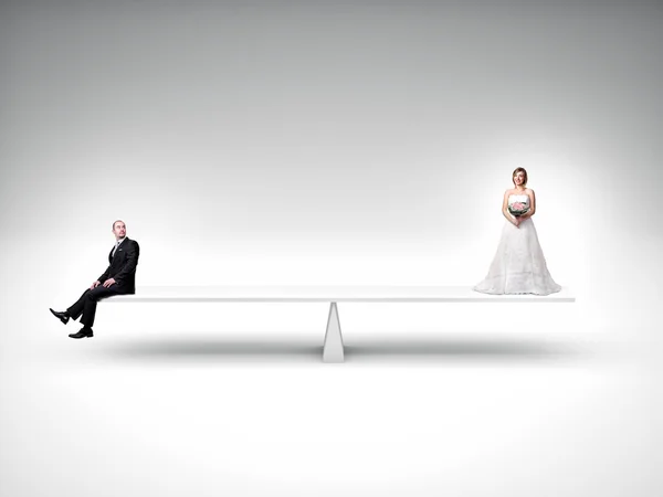 Couple balance — Stock Photo, Image