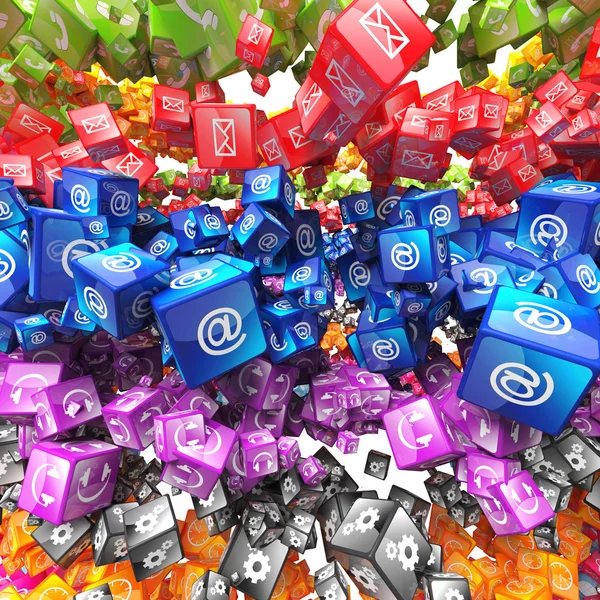 Conjunto de ícones de cubo — Fotografia de Stock