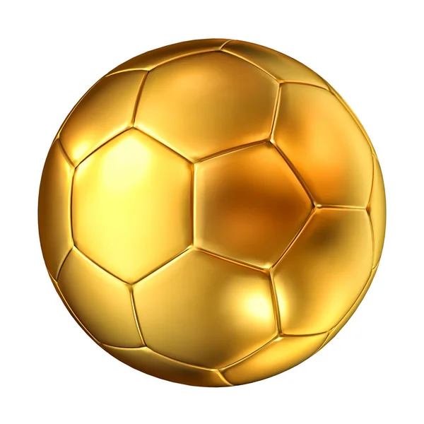 Bola de futebol dourado — Fotografia de Stock