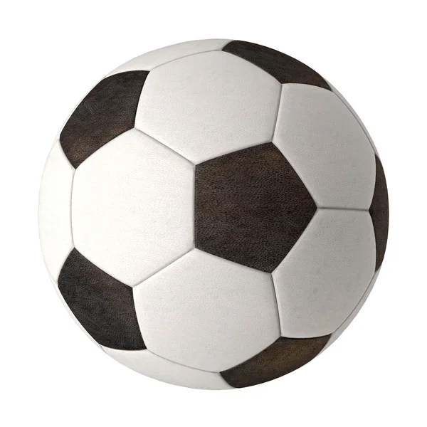 Leather soccer ball — Stock Photo, Image