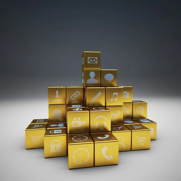 Golden icons — Stock Photo, Image