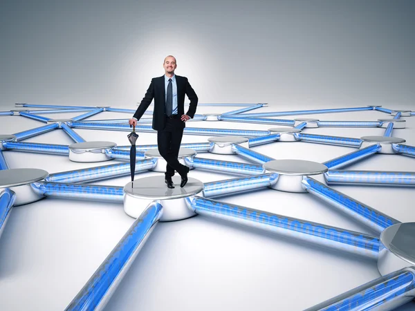 Connected man — Stock Photo, Image