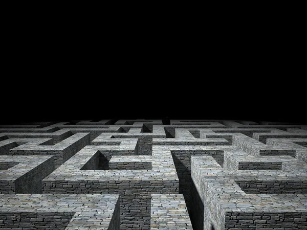 Labirinto escuro — Fotografia de Stock