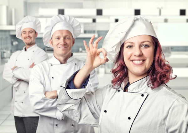 Vrouw chef-kok — Stockfoto