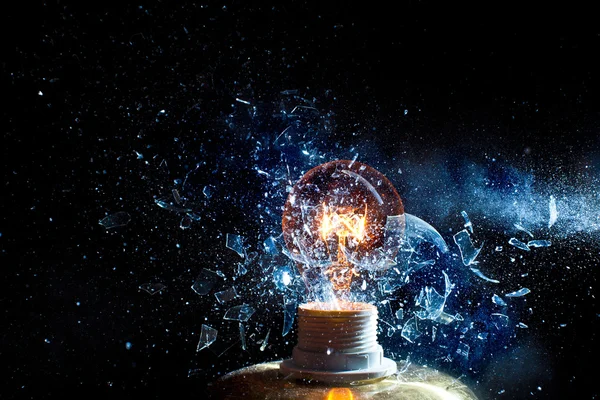 Esplosione della lampadina — Foto Stock