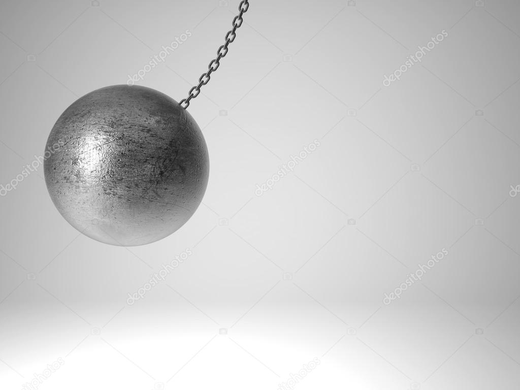 swinging metal ball