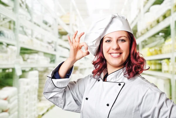 Lachende chef-kok — Stockfoto