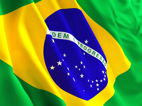 Brazilië Vlag — Stockfoto