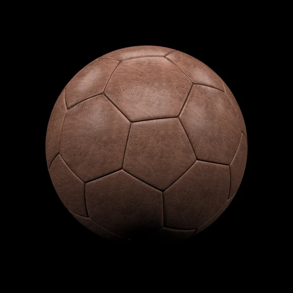 Leather soccer ball — Stock Photo, Image